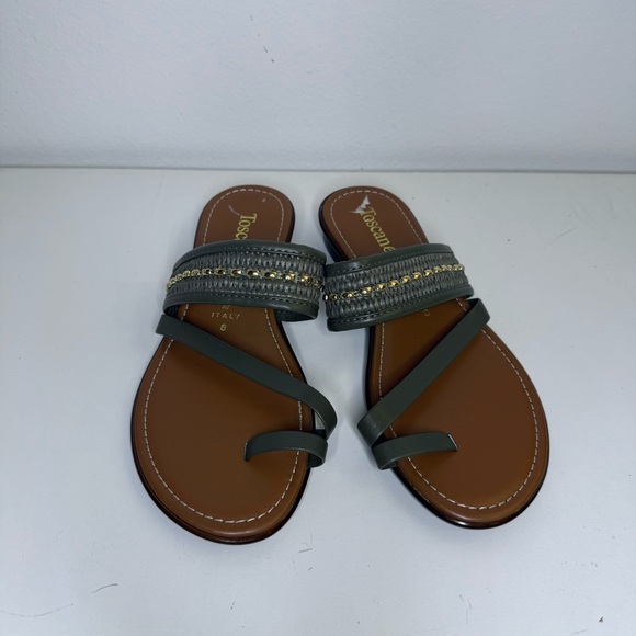 Toscanella made in Italy brown slip on sandals - Picture 2 of 4
